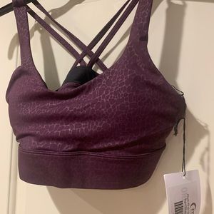 Zyia Plum River Stone Light and Tight Strappy Bra.